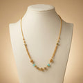 Stylish Micro Gold Finish Mala With American Diamond Stones